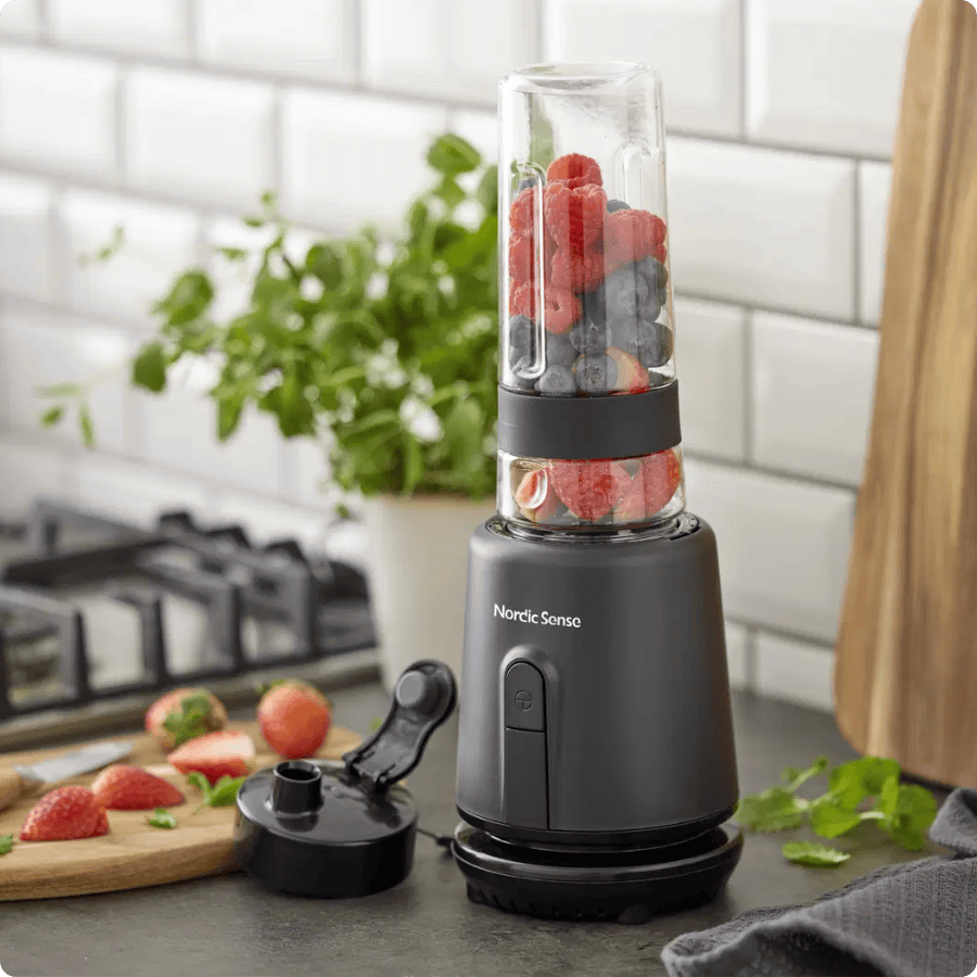 Nordic Sense Smoothieblender 600 ml, 300 watt i sort